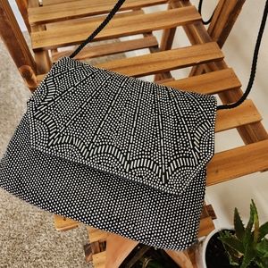 La Regale Black Beaded Purse Handbag